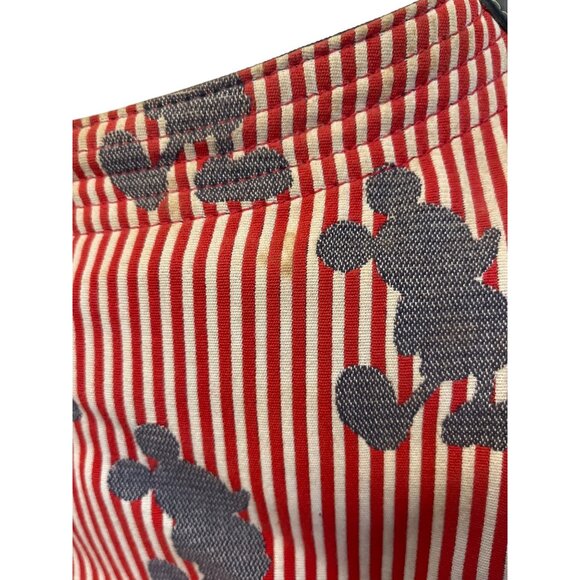 Dooney & Bourke Disney Parks Mickey Red & White Stripe Erica Hobo Bag Large Leat - Picture 4 of 11